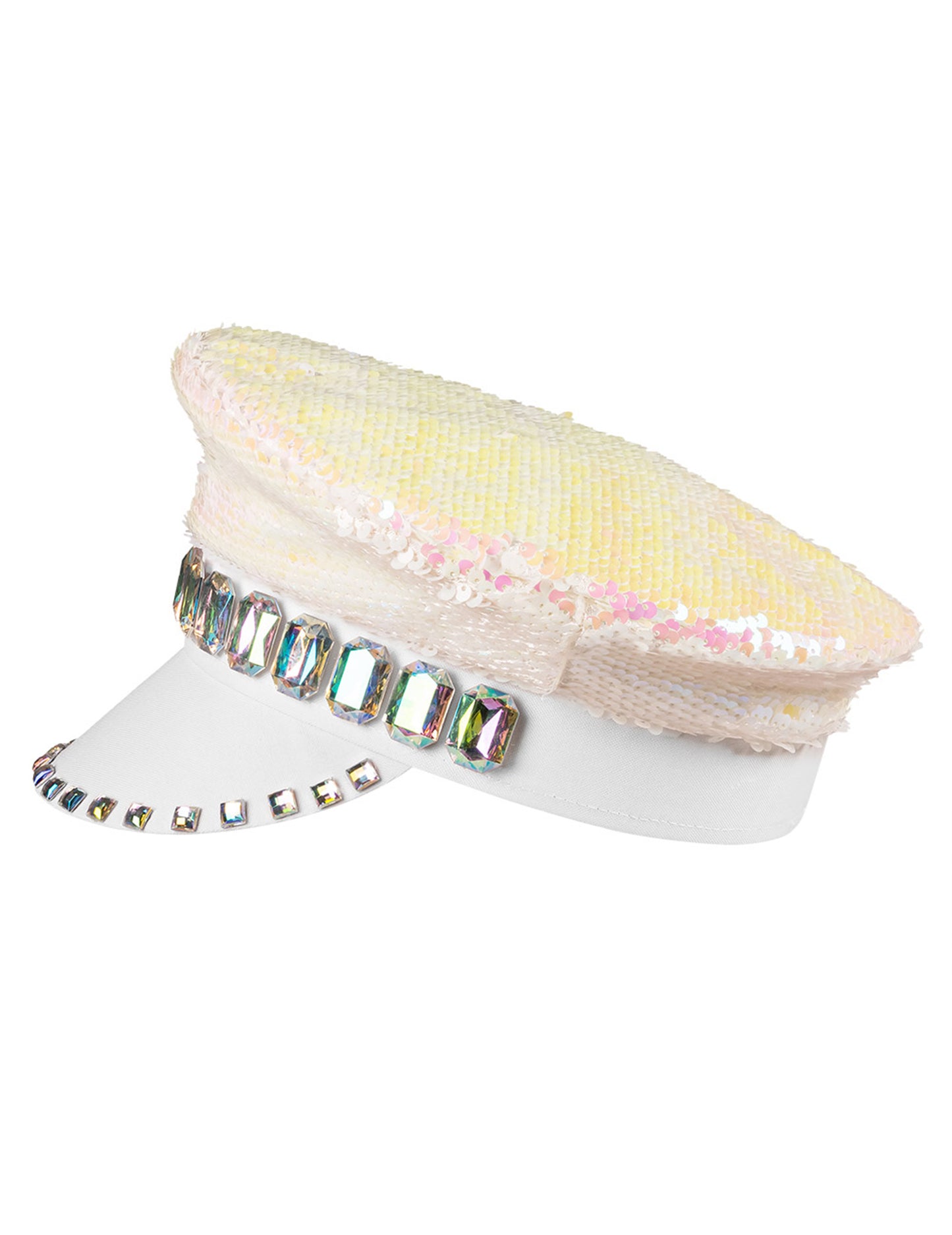 Reverzibilné flitry klobúk a dospelá perla a biela