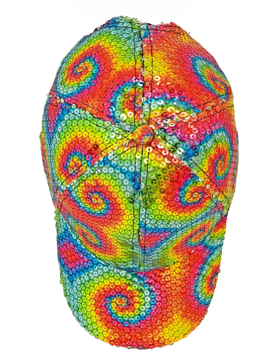 Casquette à sequins tie and dye adulte
