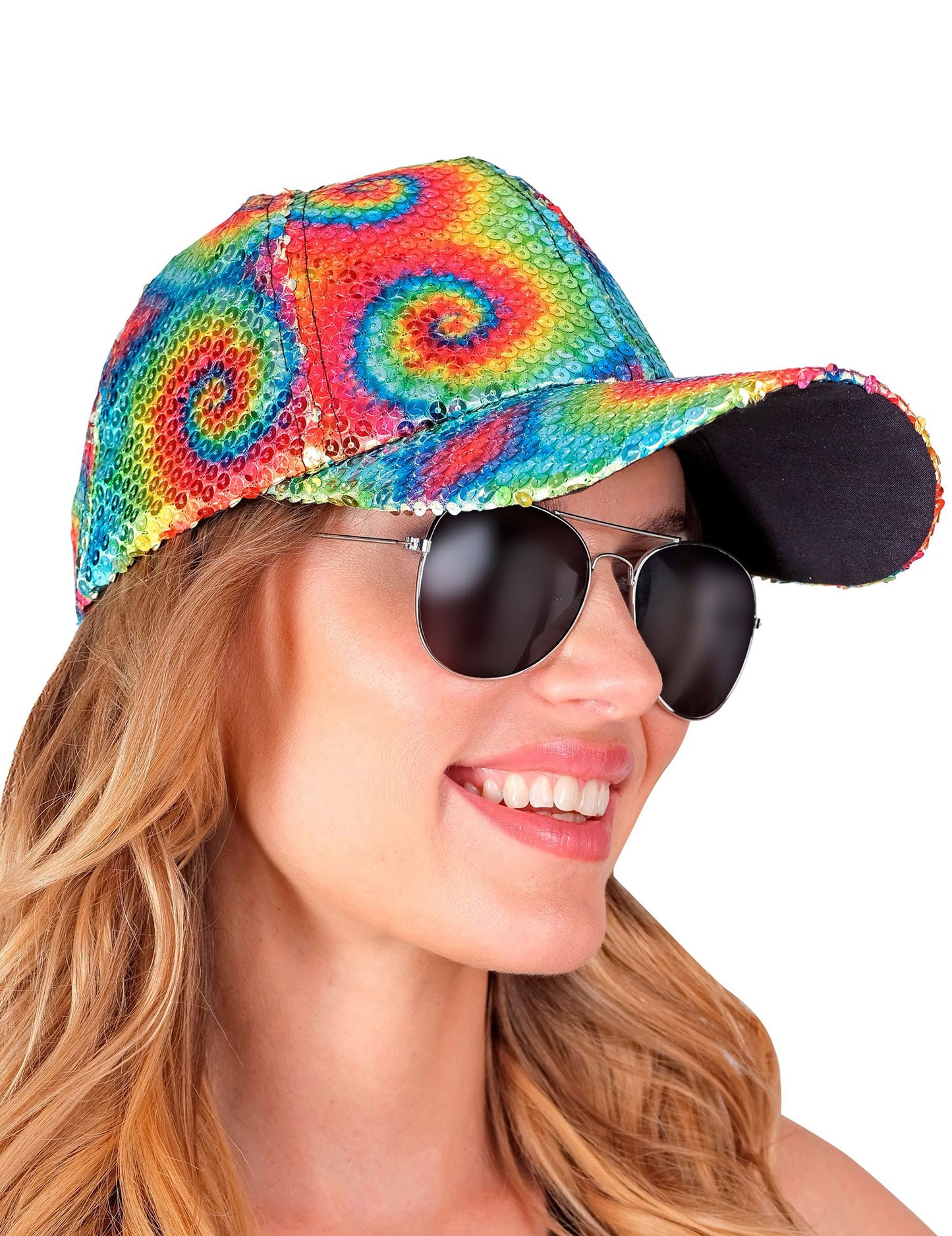 Casquette à sequins tie and dye adulte