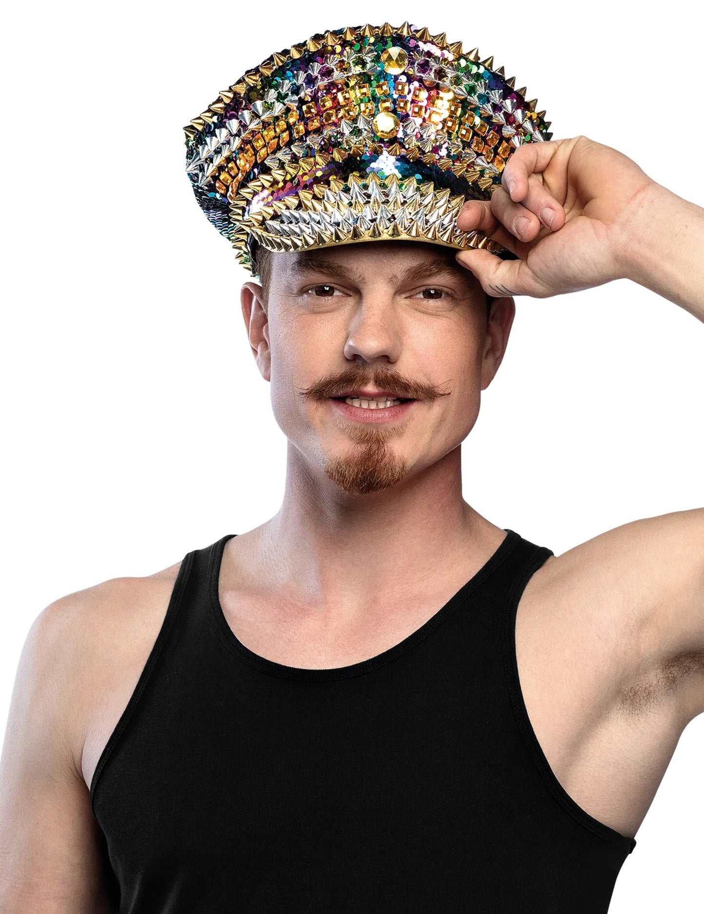 Dúhová čiapka s klincami pre dospelých