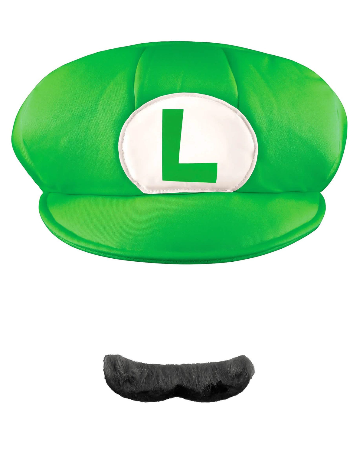 Predný pohľad na šiltovku a fúzy Luigi™