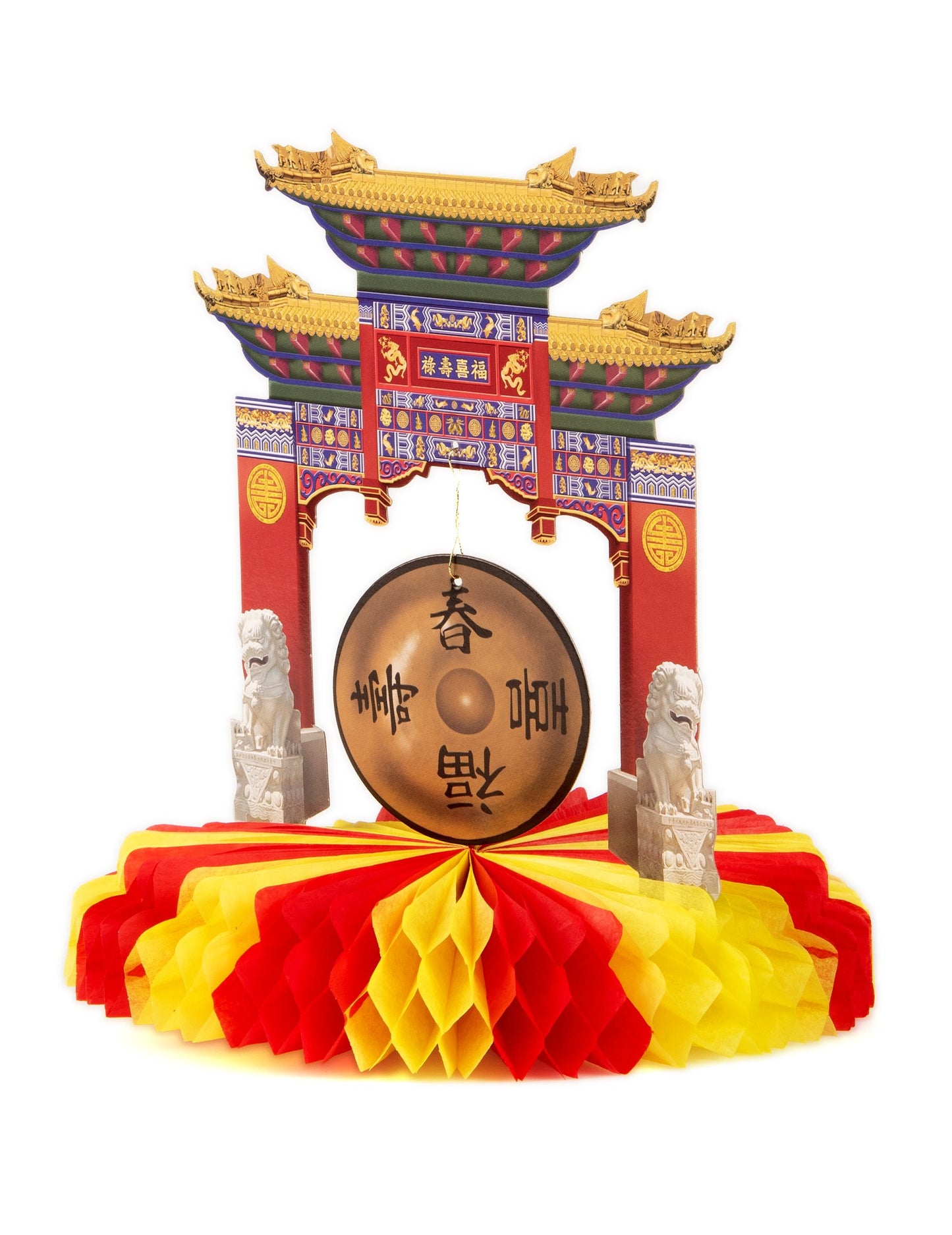 Predný pohľad na stredový stôl čínskeho monumentu