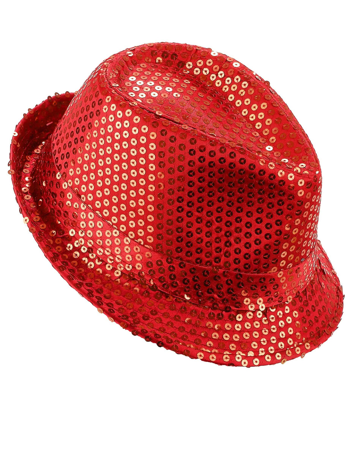 Borsalino klobúk s dospelými červenými flitrami
