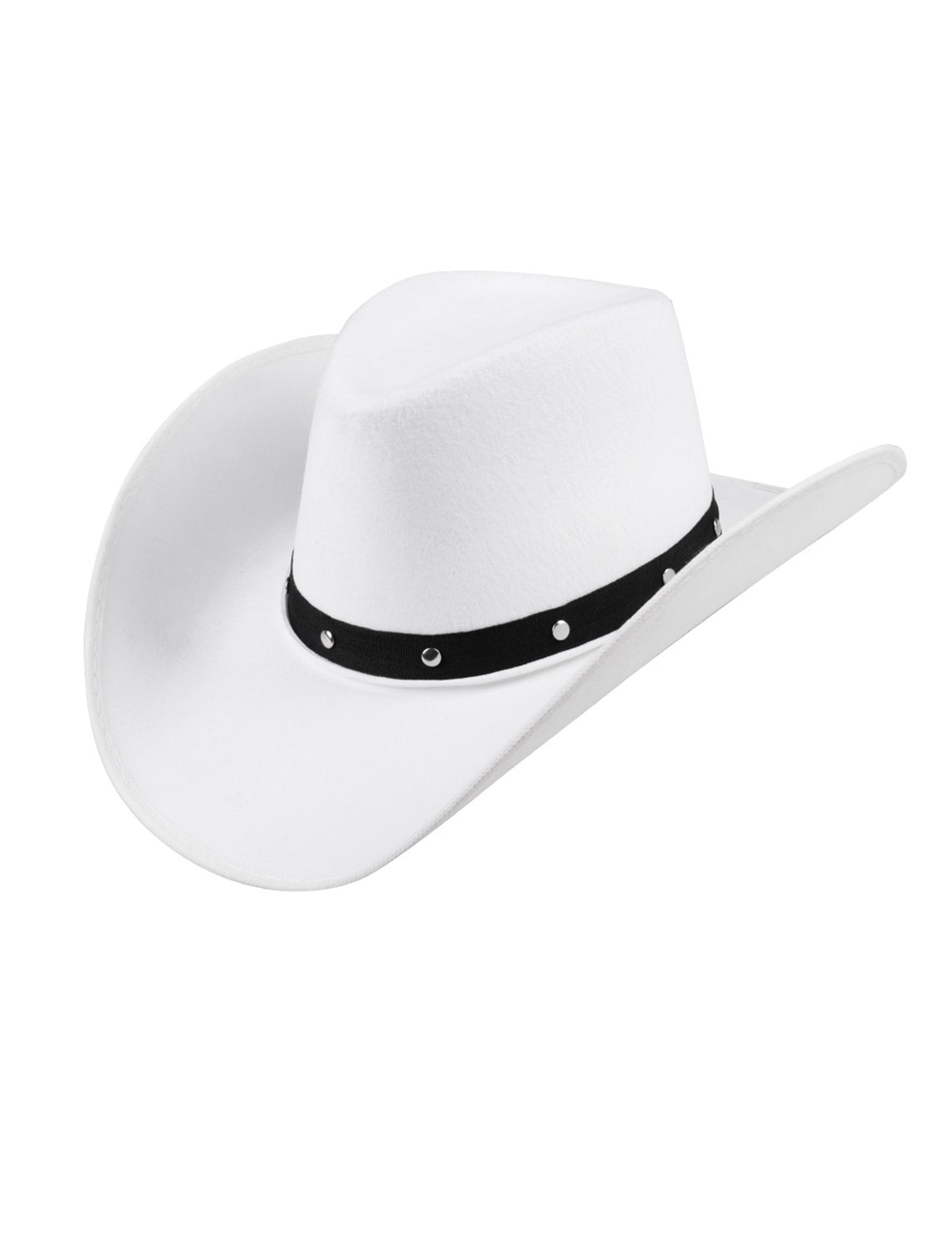 Biely a čierny kovbojský klobúk dospelých