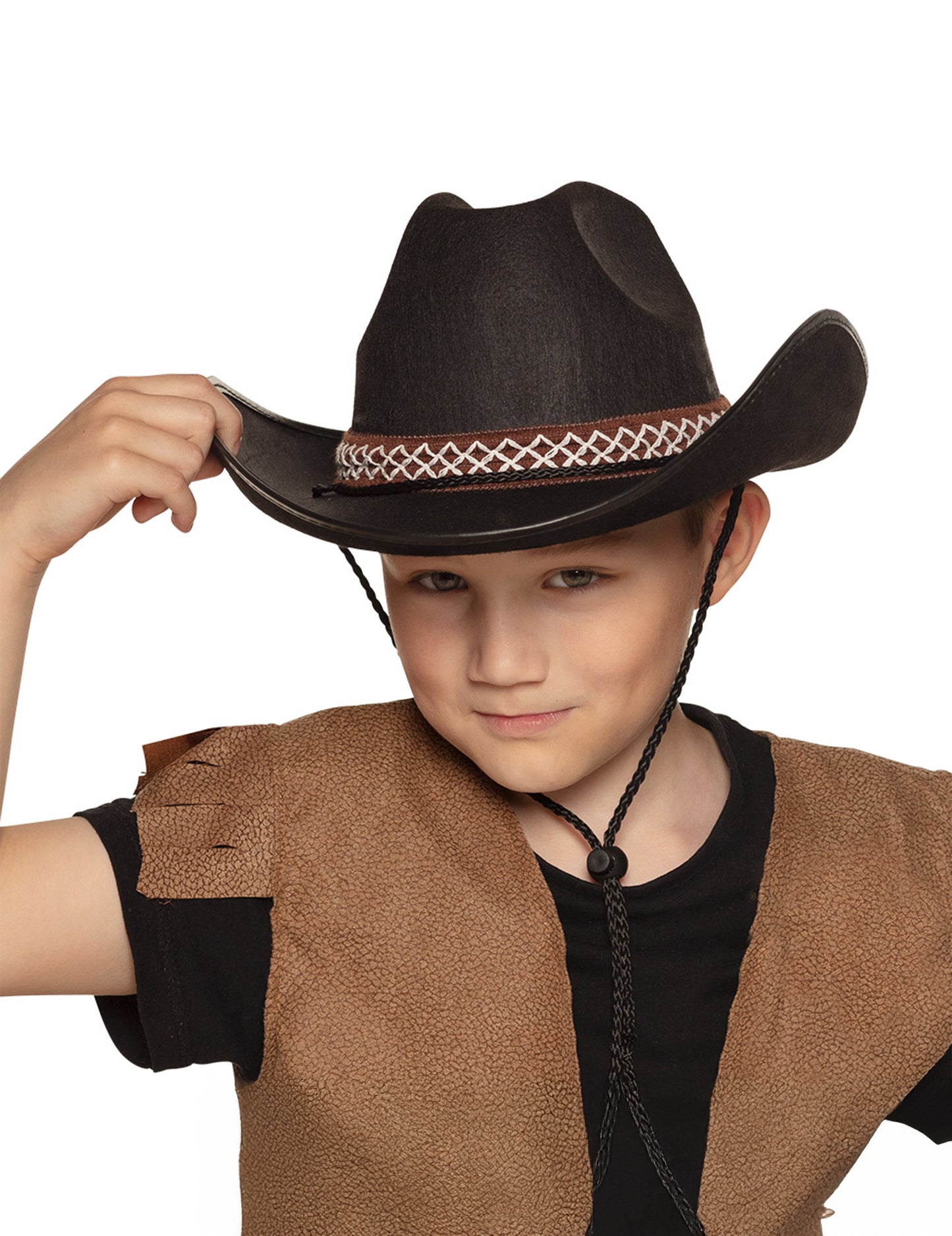 Čierny kovbojský klobúk