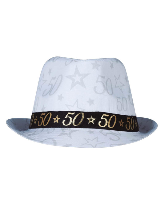 Vue de face du chapeau de gangster 50 ans