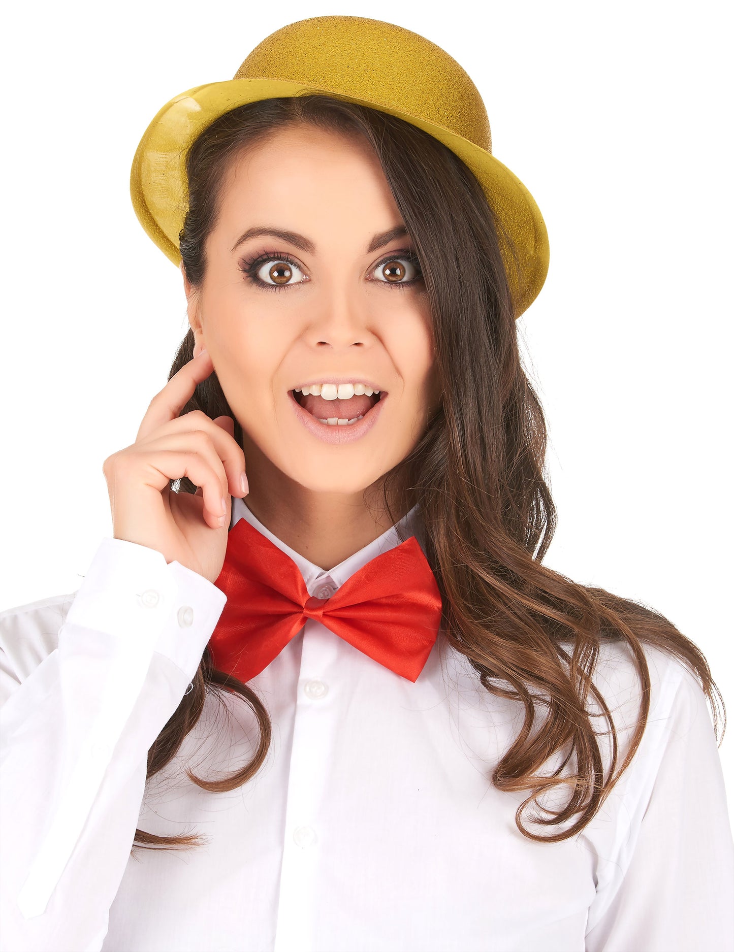 Zlatý trblietavý plastový klobúk dospelý