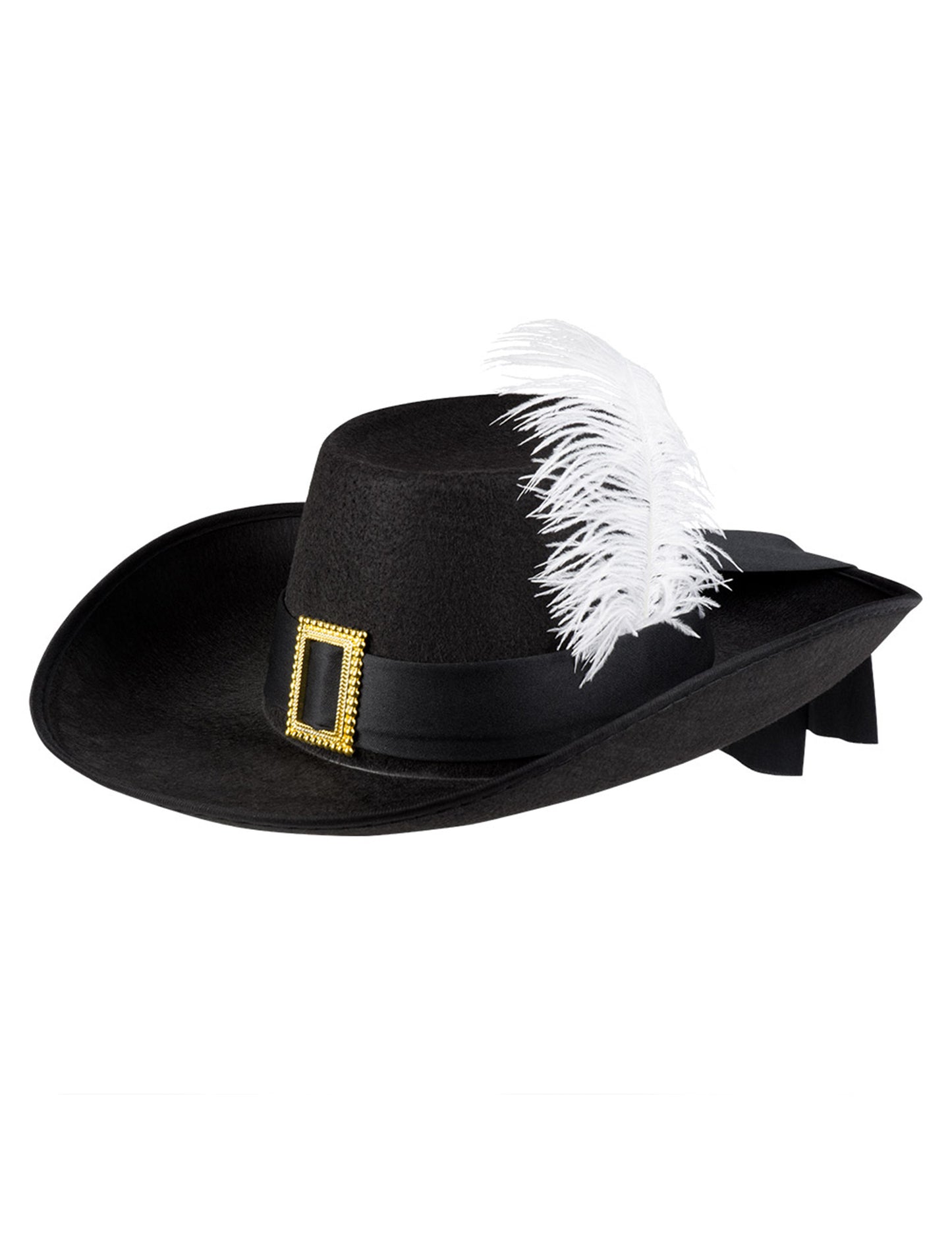 Dospelý čierny mušketeer klobúk