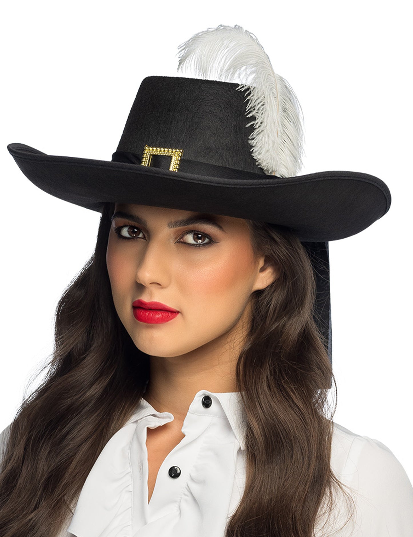 Dospelý čierny mušketeer klobúk