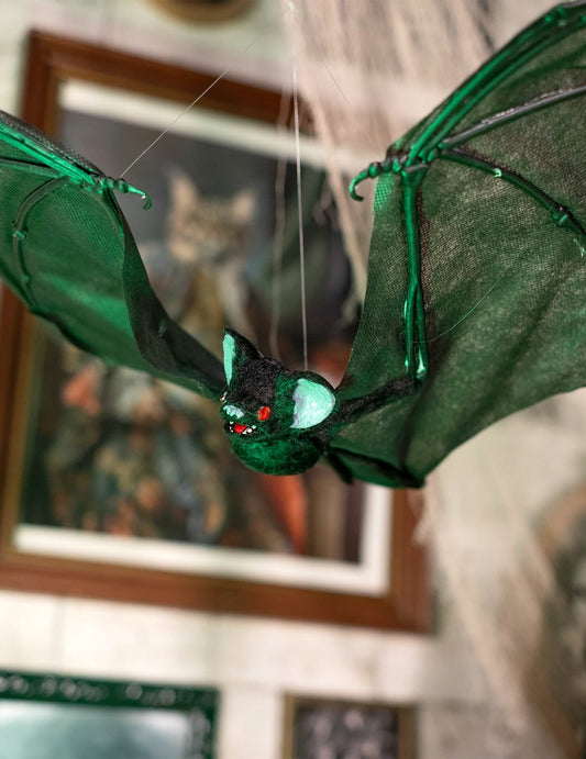 Gros plan sur la tête de la chauve-souris volante d'Halloween pour décoration