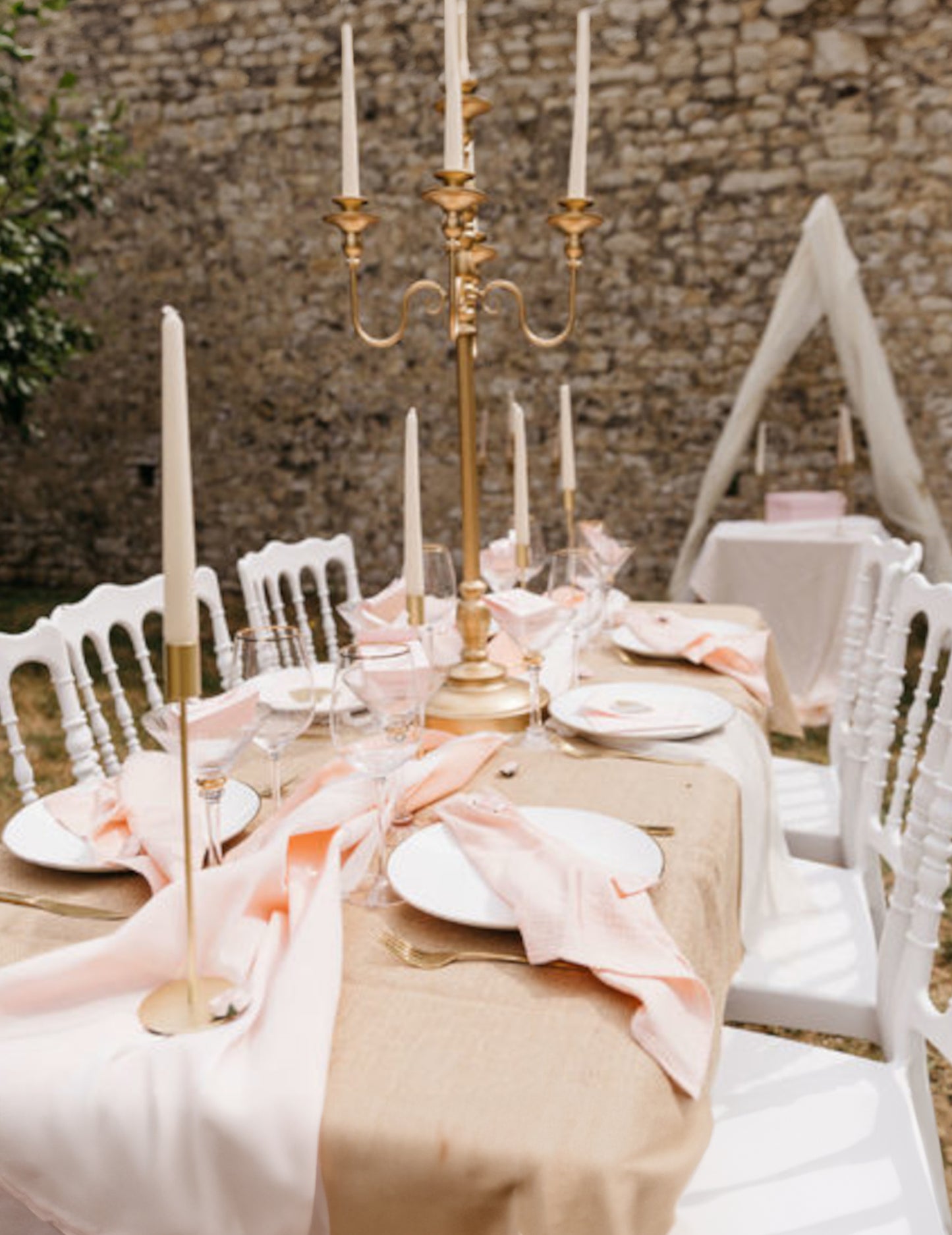 Ružový mušelínový obrus na stôl 14 cm 5m x svadobná dekorácia