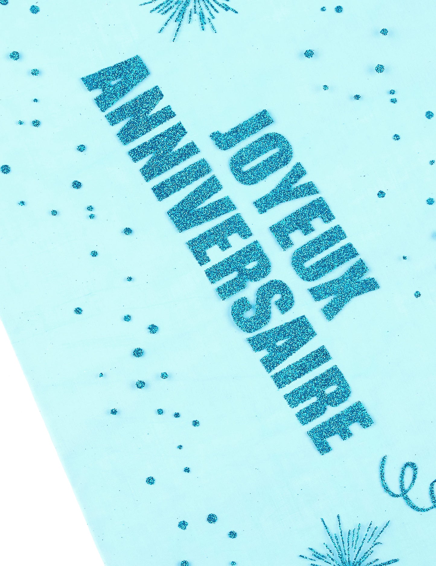 Organza Tales všetko najlepšie k narodeninám tyrkys 29 cm x 5 m