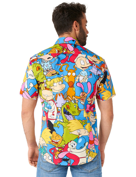 Tričko pre dospelých s kreslenými postavičkami Nickelodeon™ z 90. rokov s motívom Opposuits™