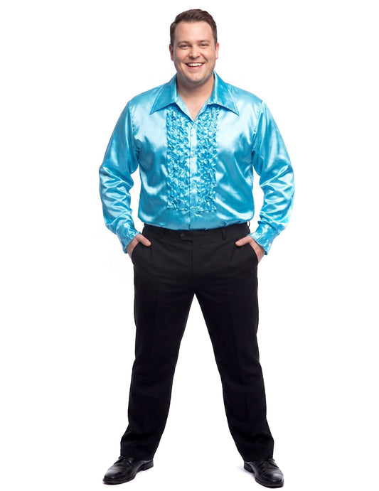 Svetlo modrá disco košeľa muž