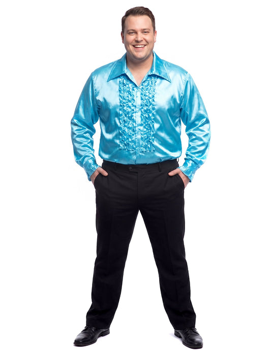 Svetlo modrá disco košeľa muž