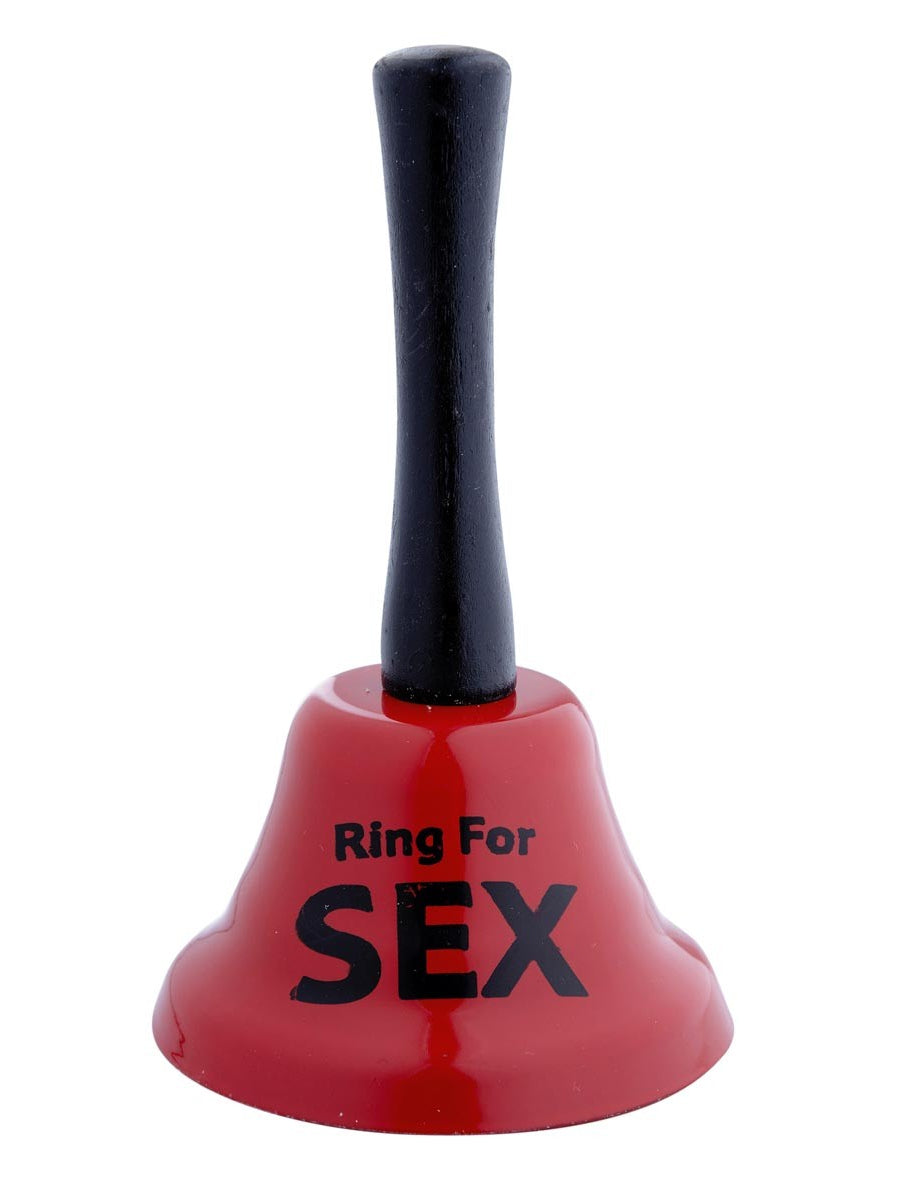 Humoristická červená zvonček pre dospelých s nápisom Ring For Sex
