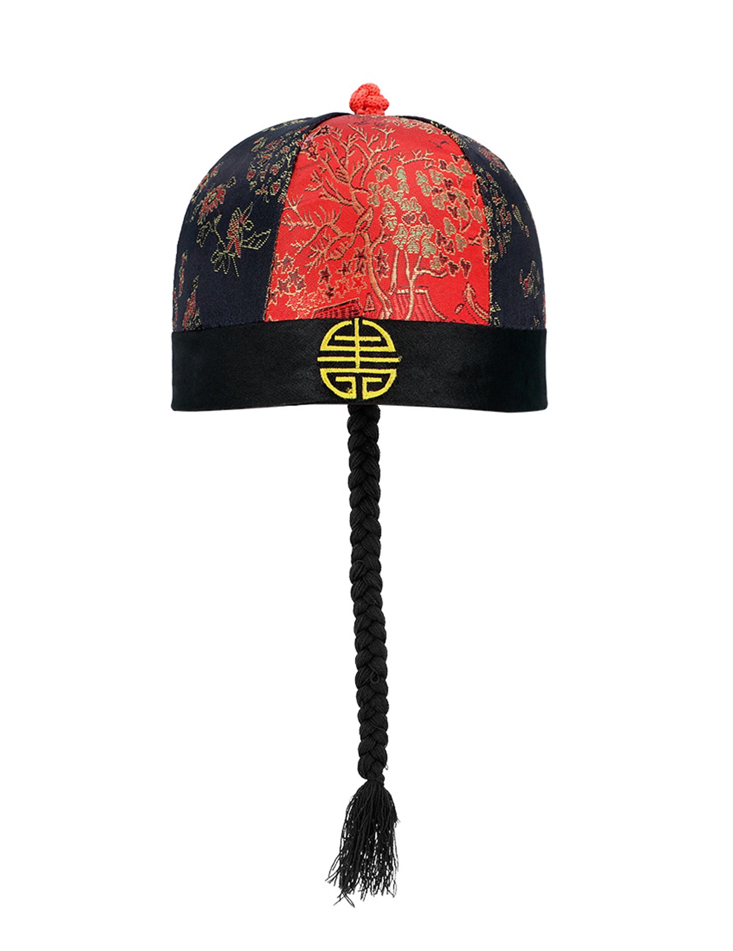 Čínska čiapka s vrkôtmi pre dospelých