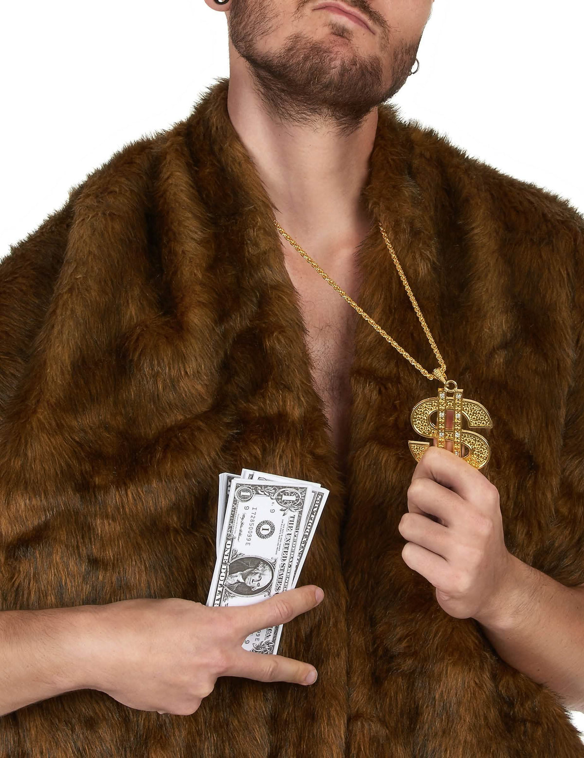 Detail prívesku náhrdelníka Dollar pre dospelého