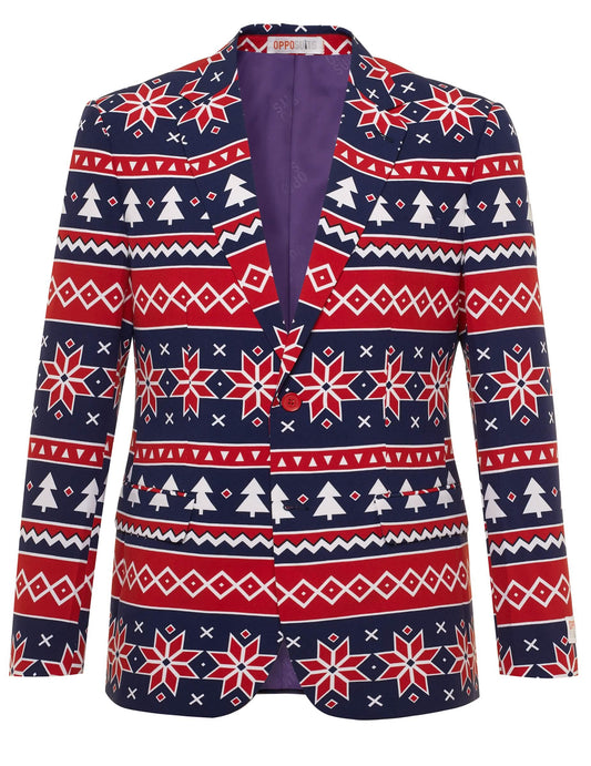 Vue de face de la veste du costume Mr. Nordic Xmas