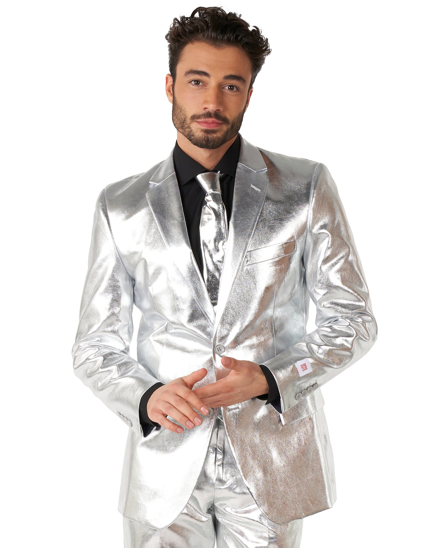 Kostým pán Shiny strieborný muž proti