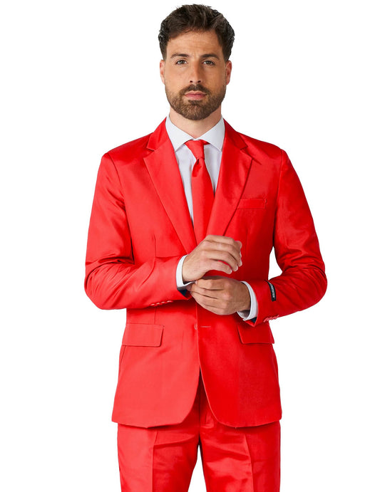 Pánsky červený oblek Mr. Solid Suitmeister™