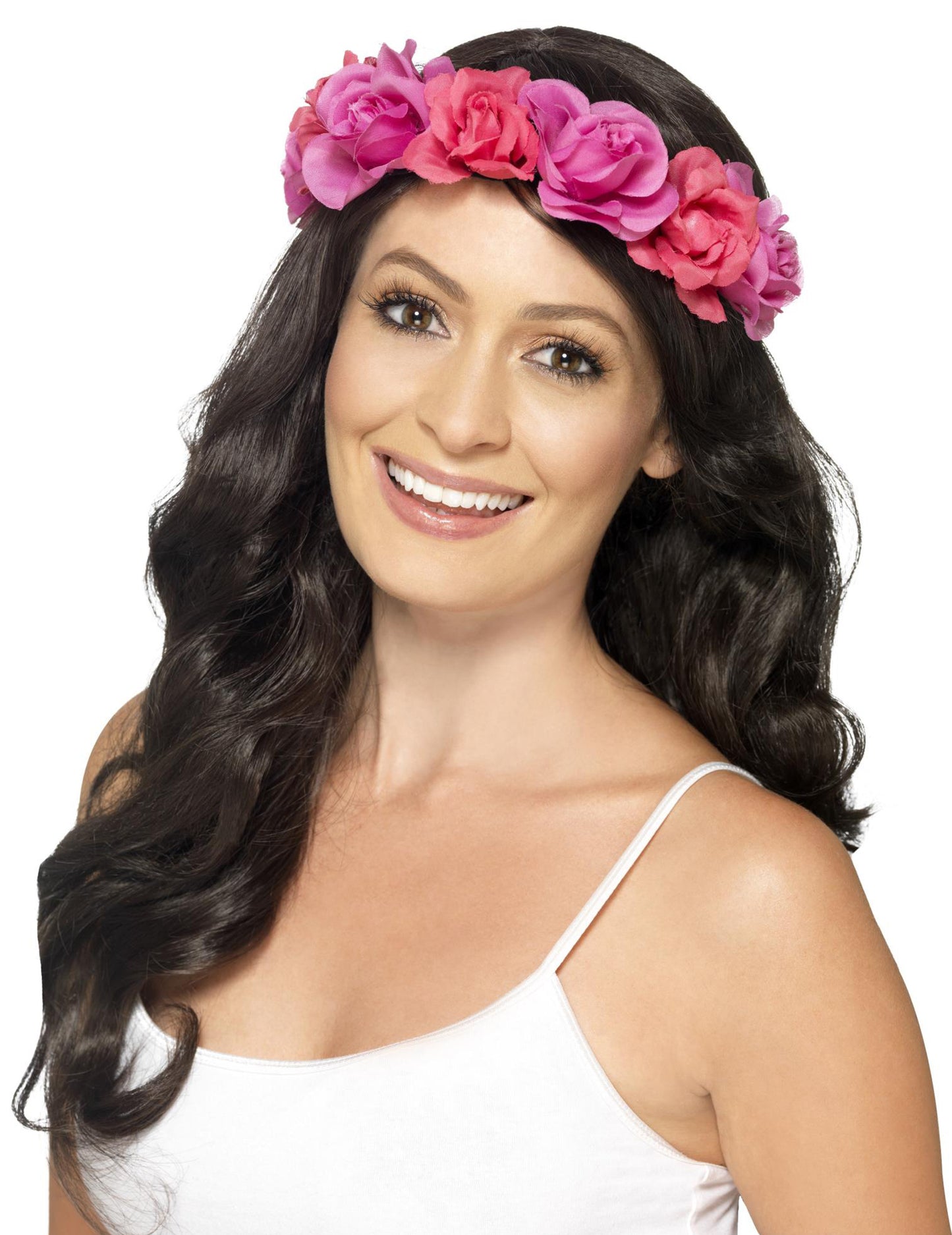 Dámska ružová kvetina koruna