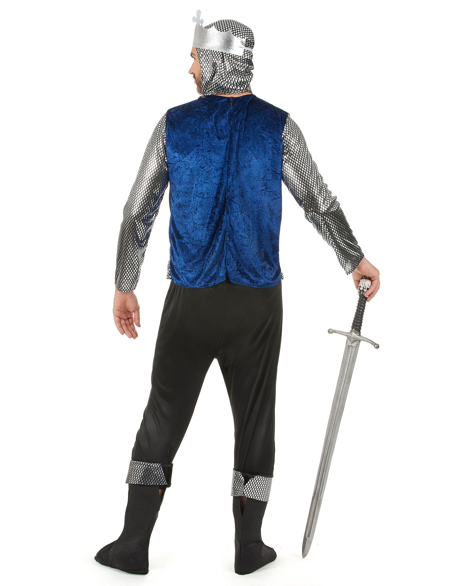 Pohľad zozadu na stredoveký kostým pre mužov
