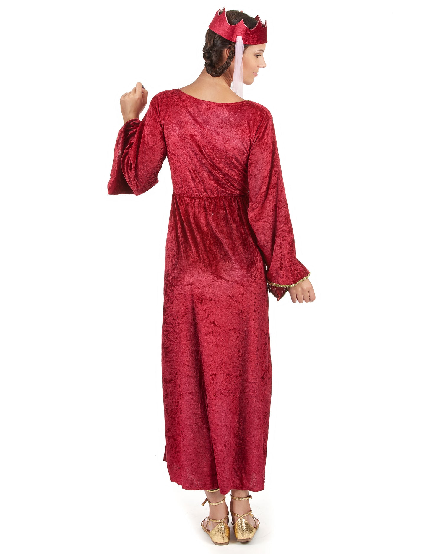 Červená maskovanie stredovekej kráľovnej ženy