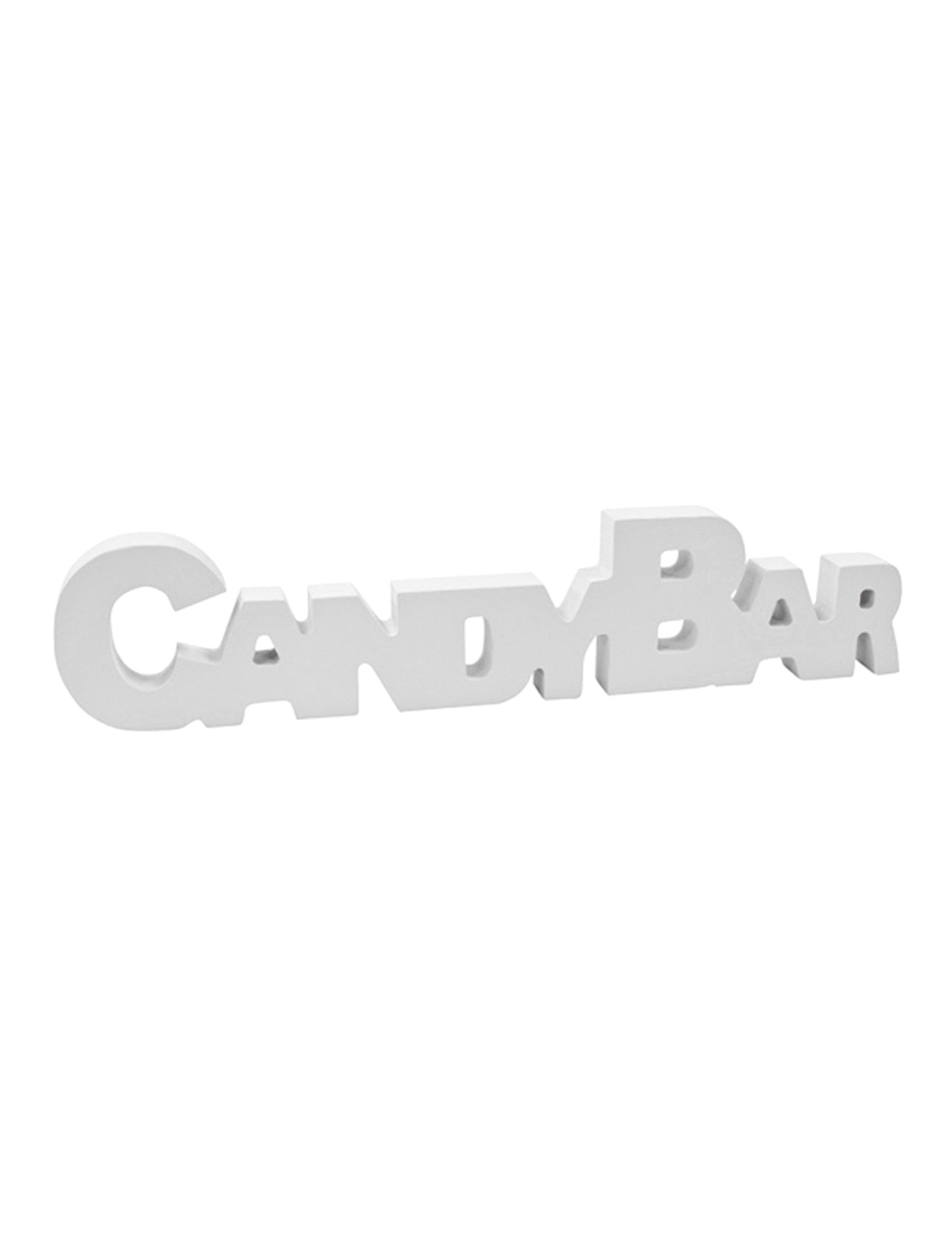 Drevená stolová dekorácia candy bar biela 27 cm svadba