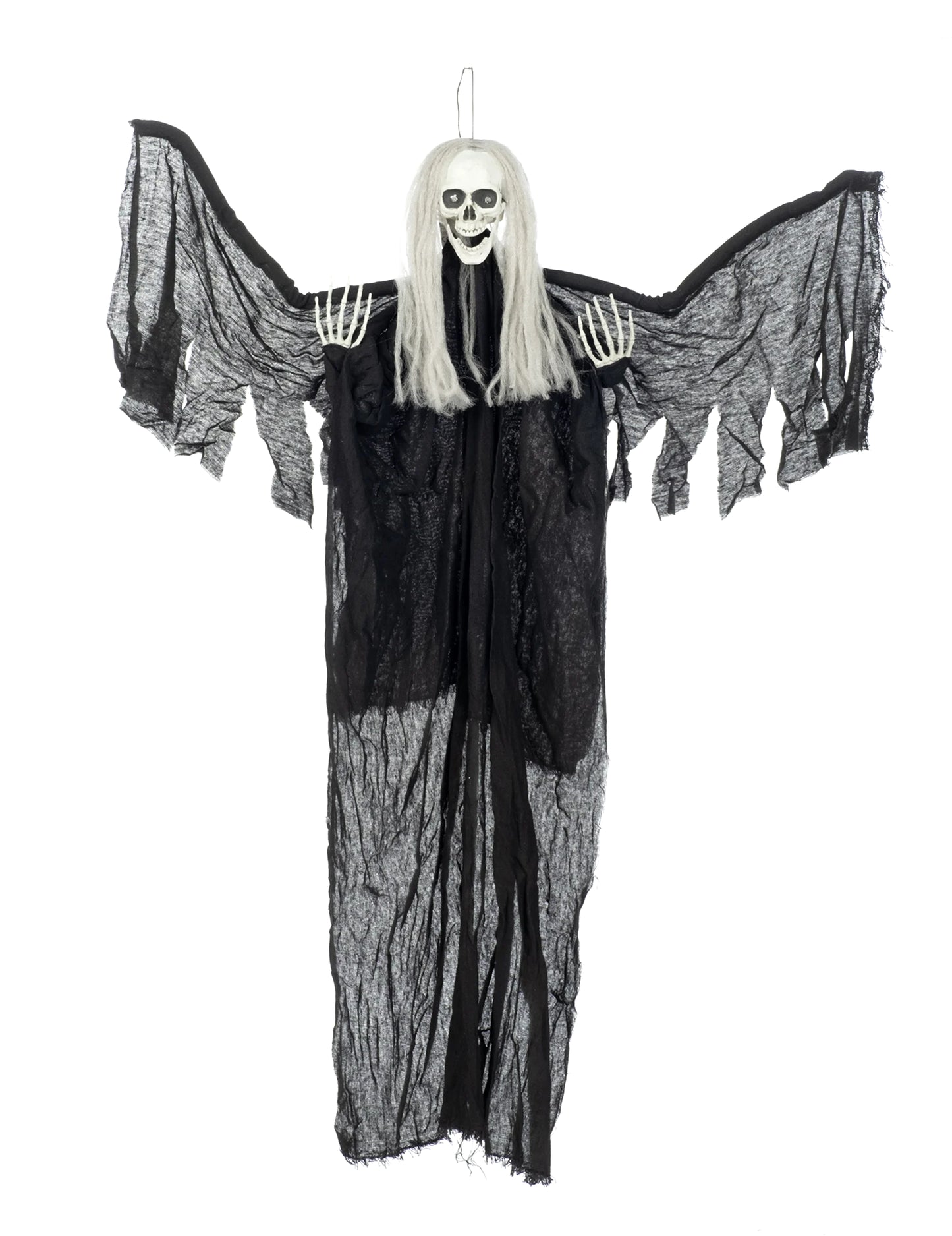 Dekorácia na zavesenie čierneho anjela Bright Death 110 cm