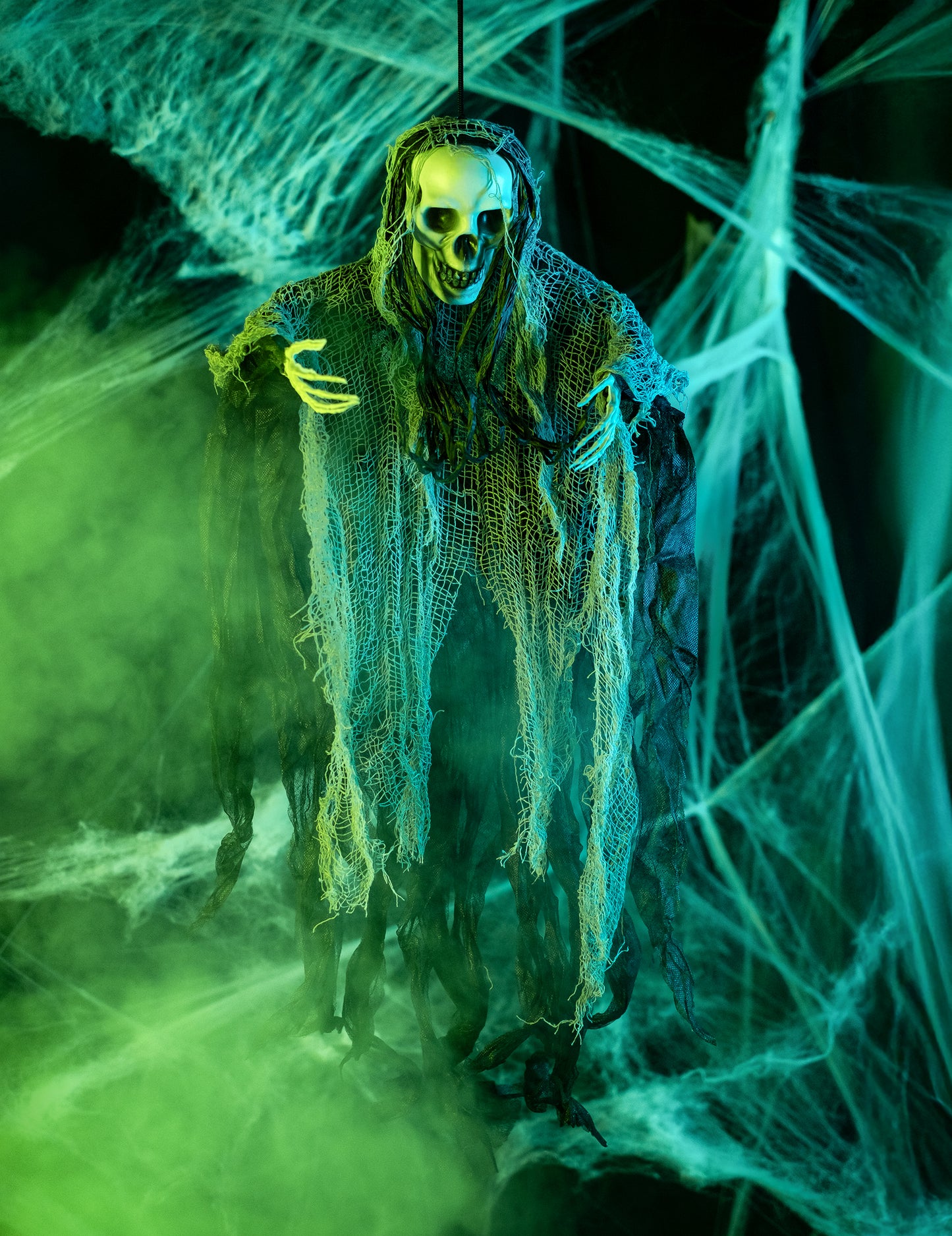 Dekorácia na zavesenie Halloween kosačky 90 cm