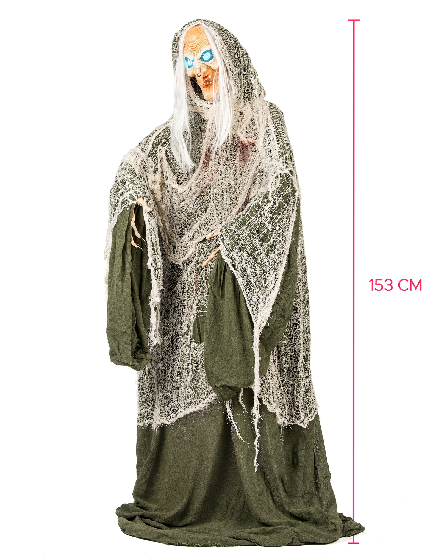 Animovaný zvuk a ľahká dekorácia čarodejnica Andromeda 153 cm