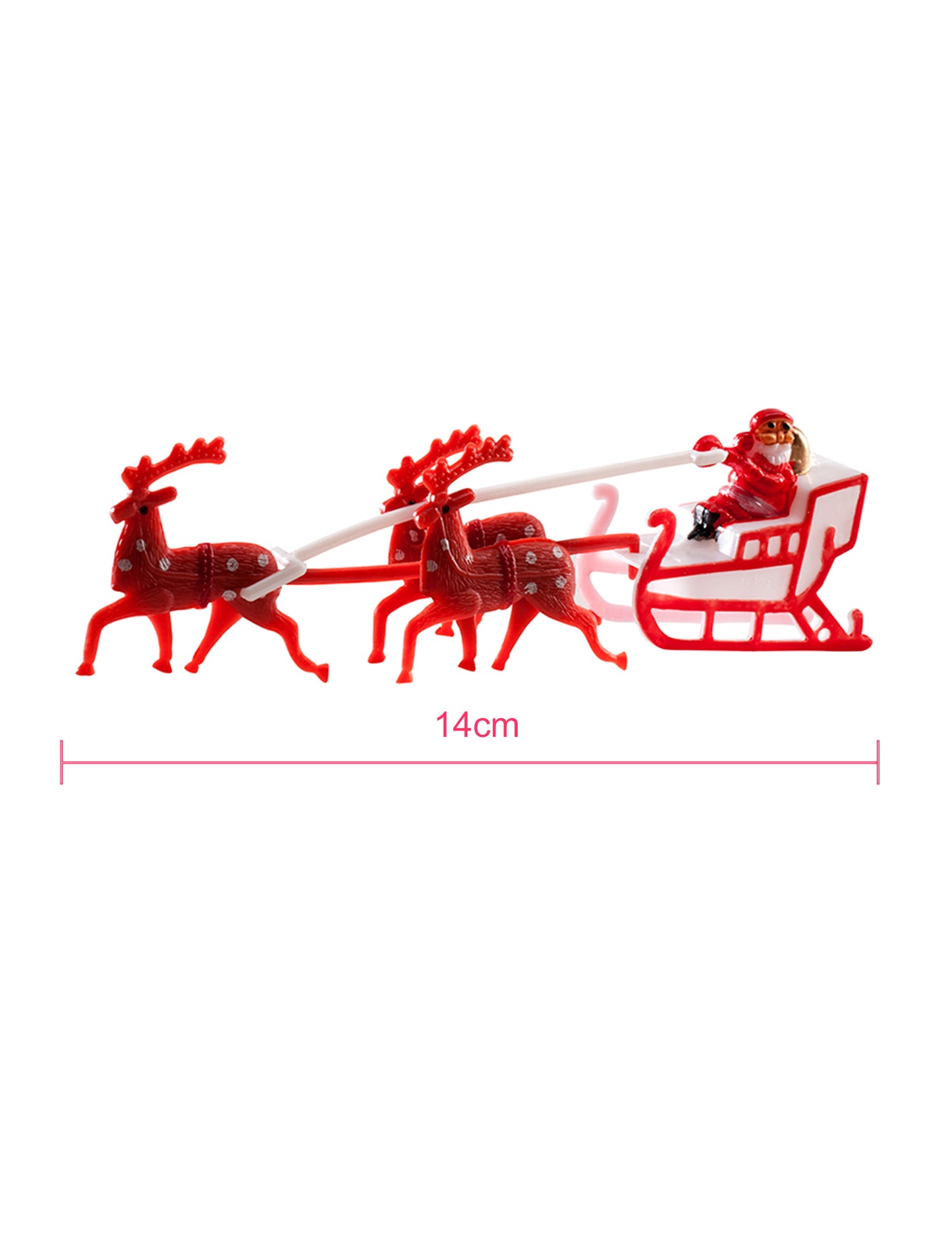 Dekorácia koláča Santa Claus s sánkami 14 cm