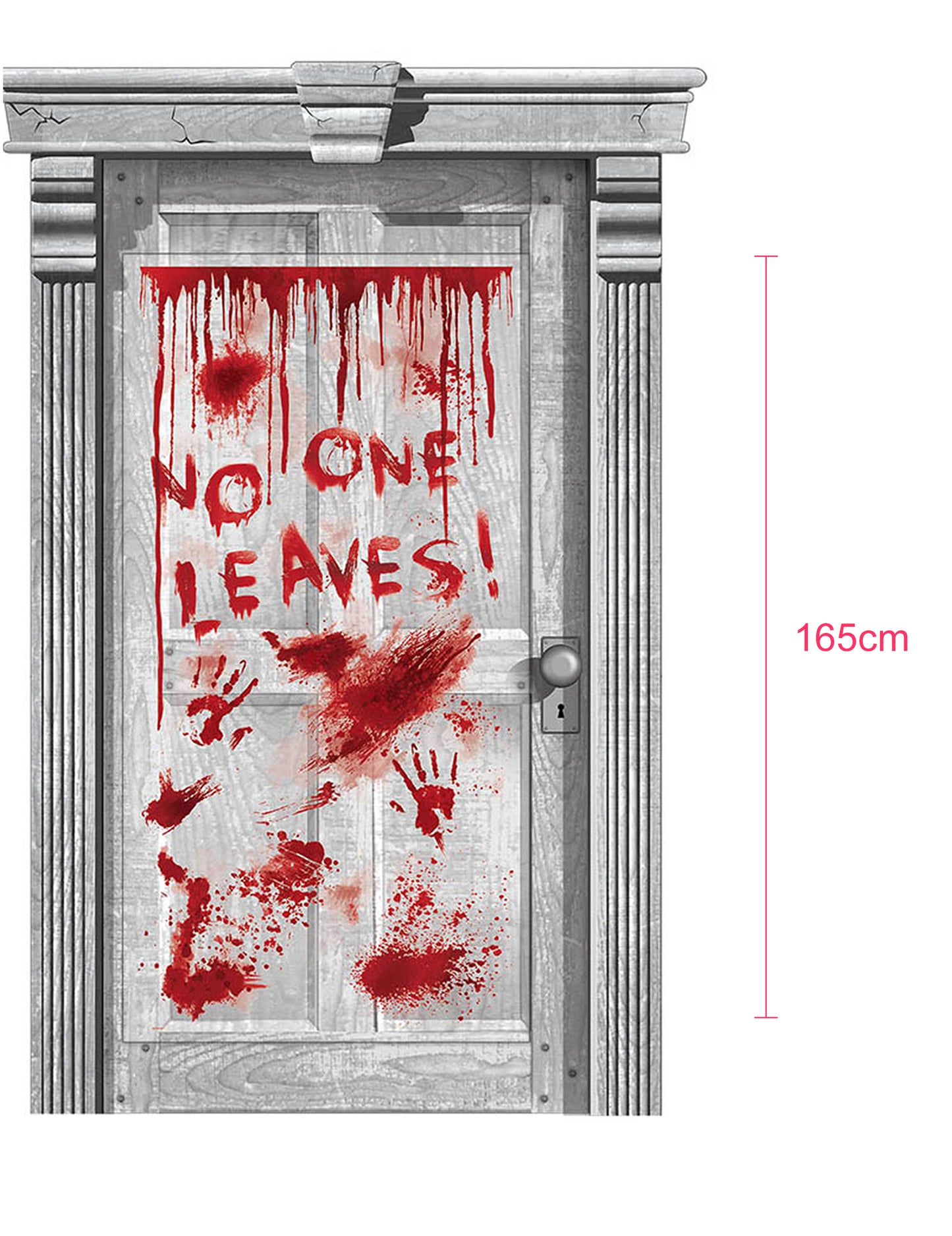 Rozmery krvavej dekorácie na dvere