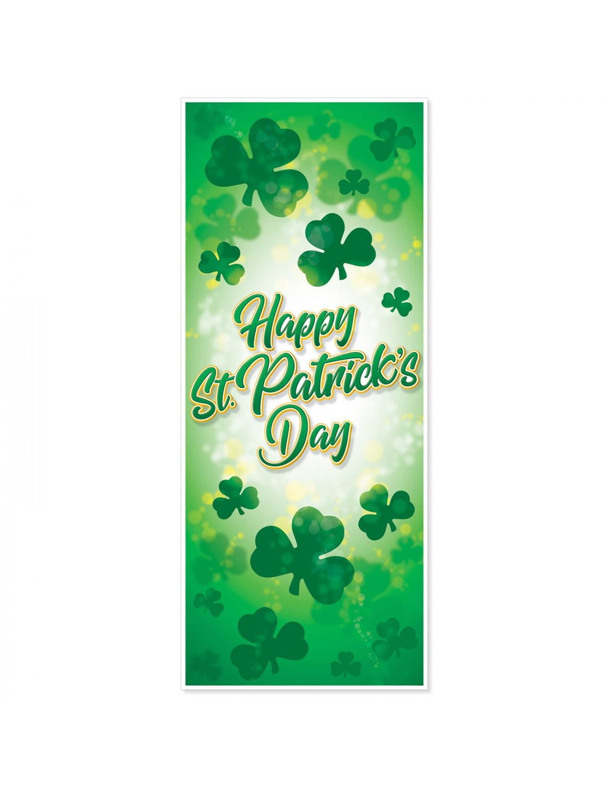 Zelená dekorácia na dvere Happy St Patrick's Day s ďatelinami