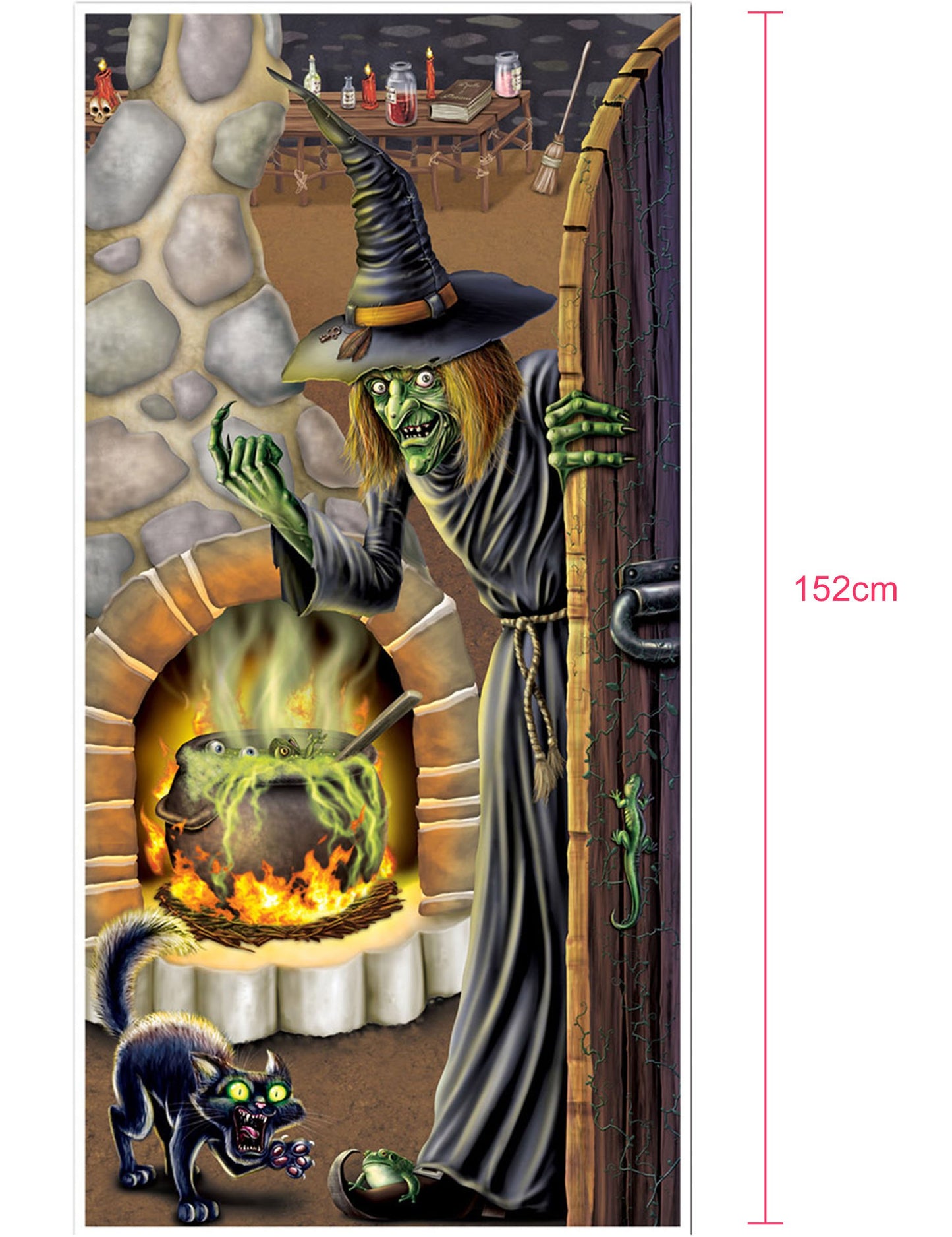 Indikácia výšky dekorácie dverí domčeka čarodejnice