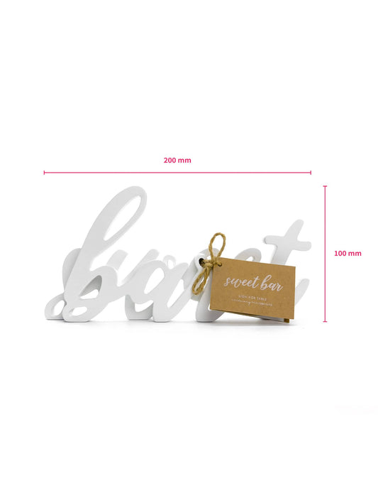 Dimensions de la décoration en bois sweet bar pour mariage