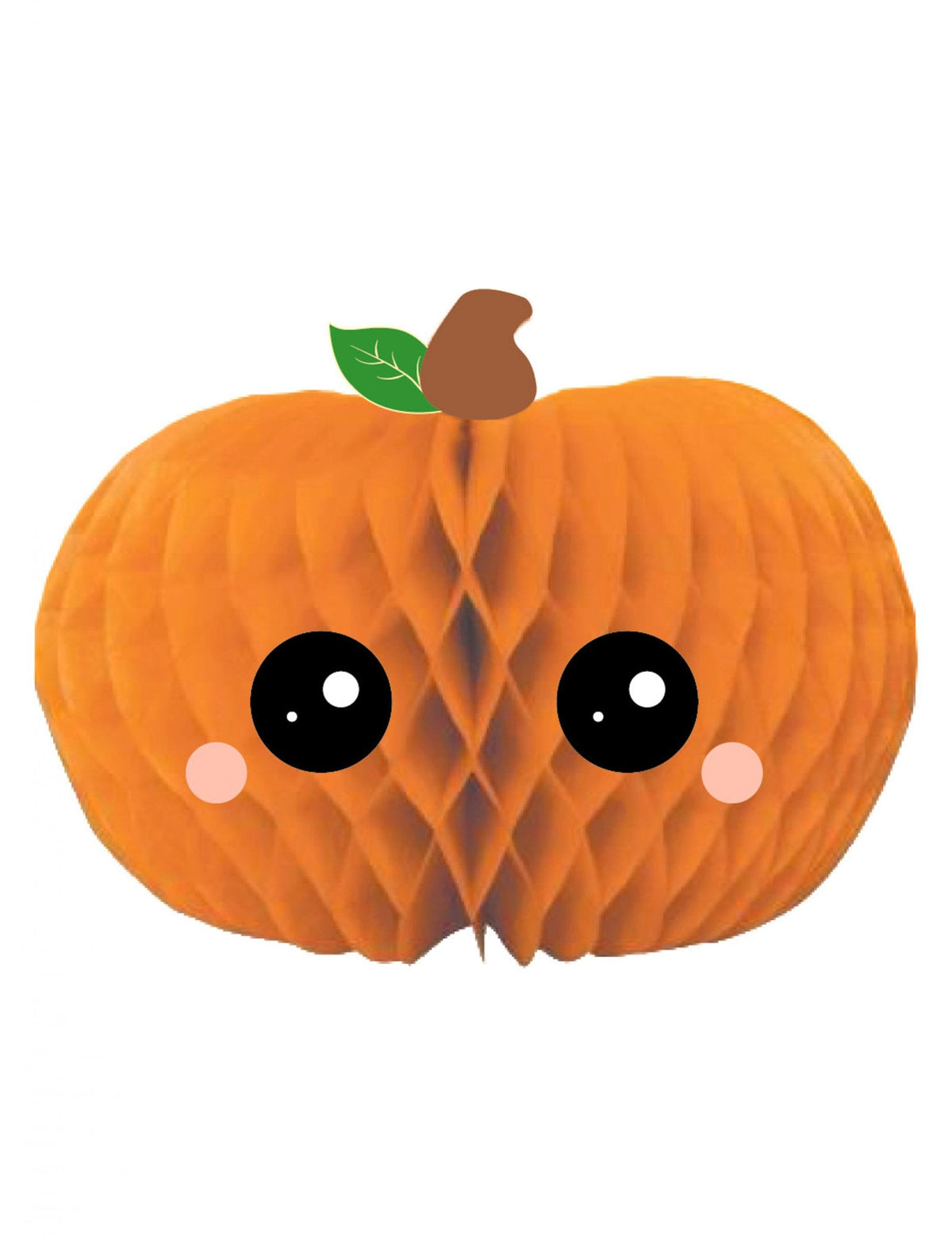 Papierová alveolárna dekorácia tekvica na halloween oranžová a roztomilá