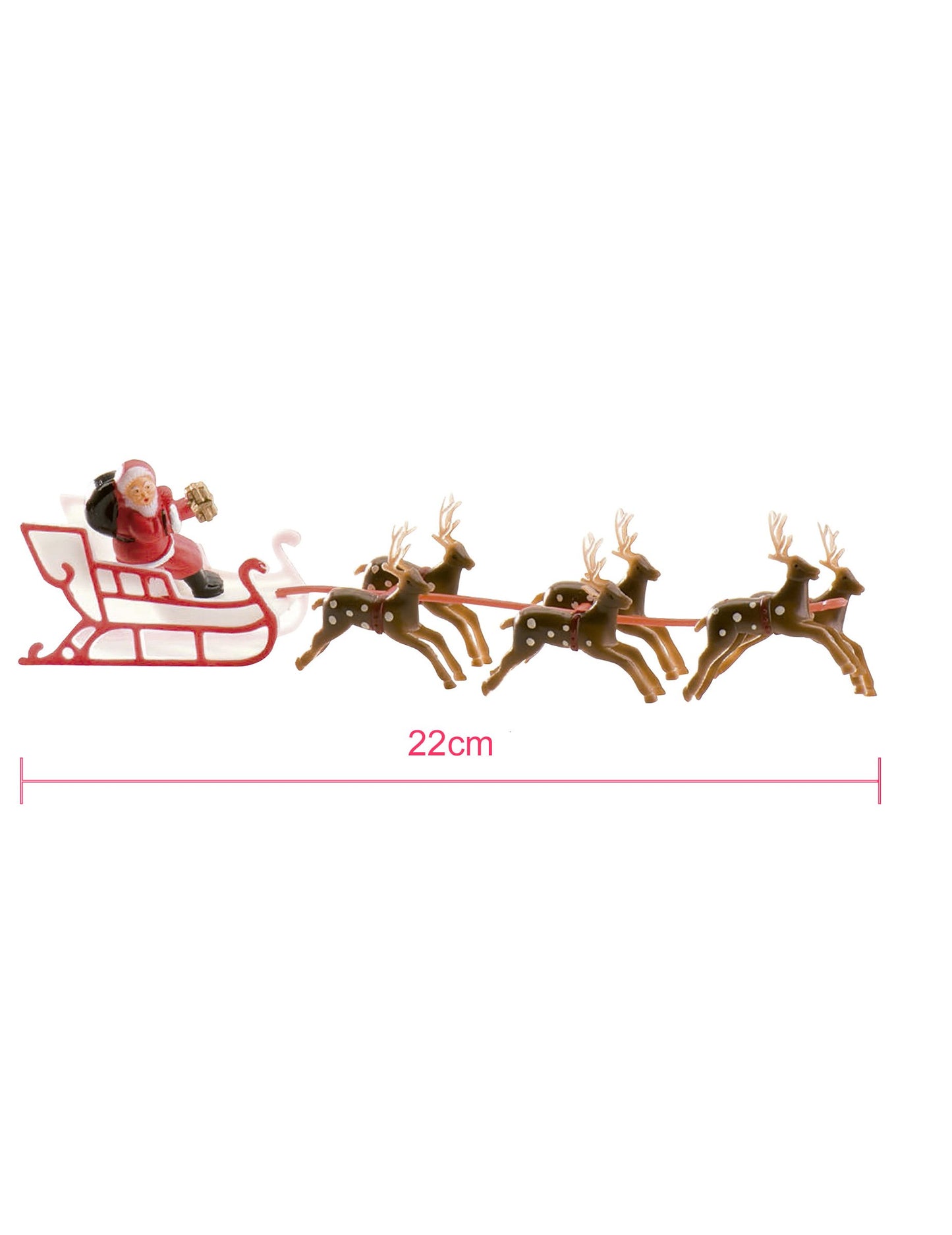 Santa's Santa Claus Sled Cake Decoration 22 cm