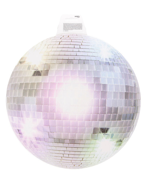 Strieborná disco stena dekorácia 34 cm striebro