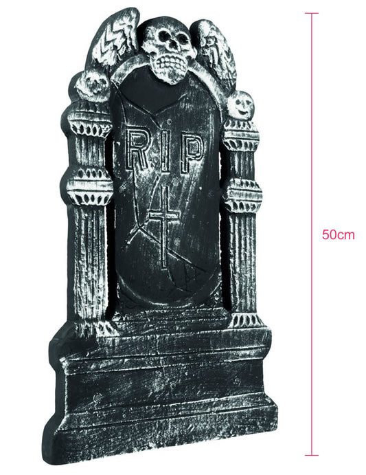Vue de profil de la décoration tombe squelette pour Halloween