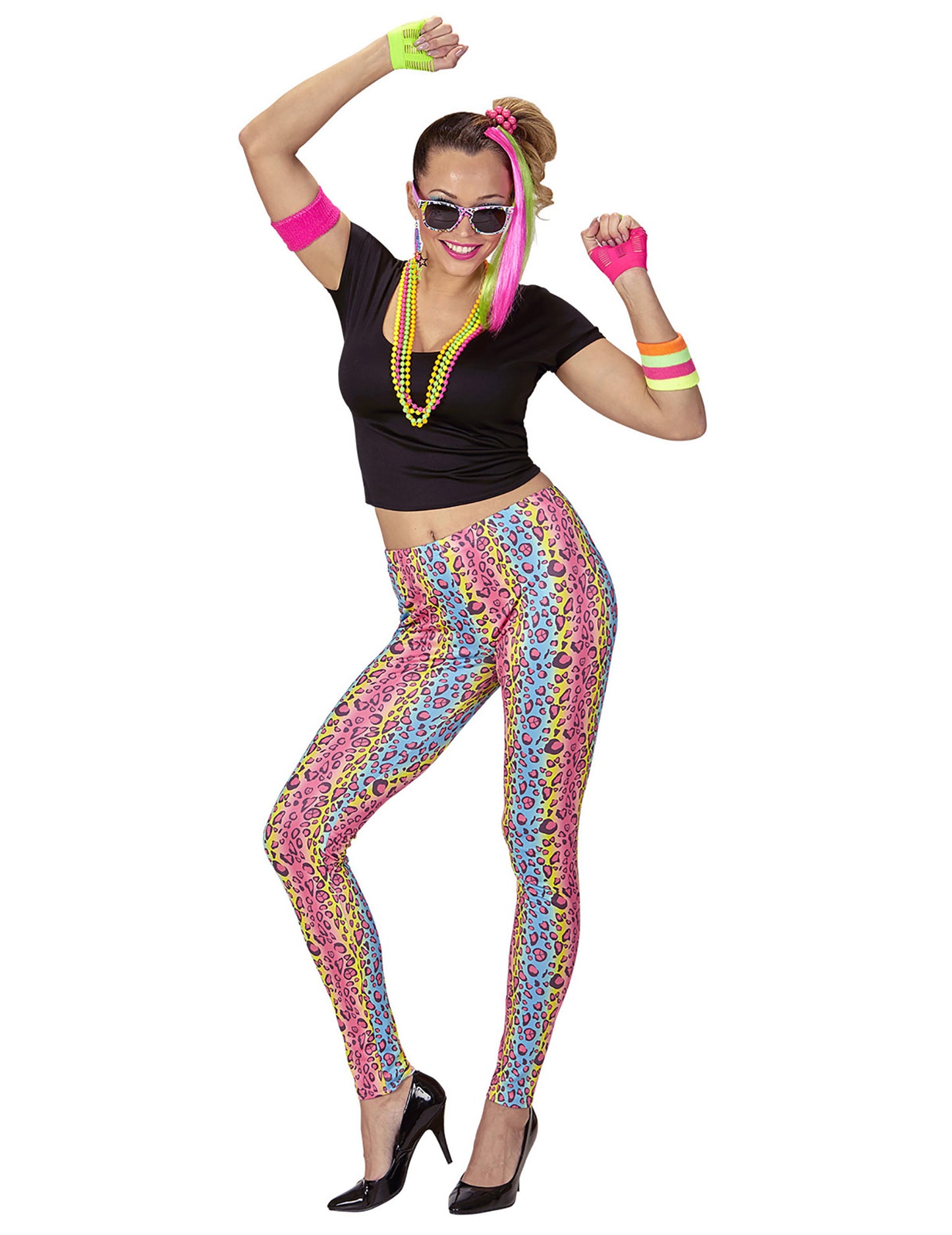 80. roky maskujte tlačenú viacfarebnú ženu Panther