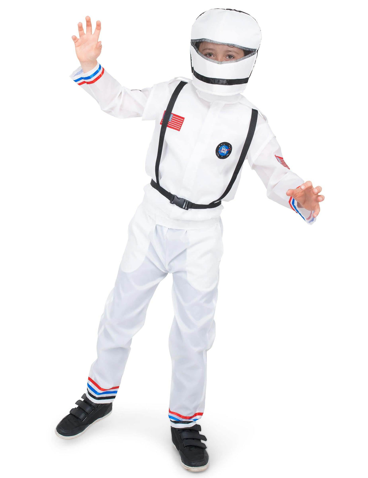 Kostým astronauti do vesmíru pre dieťa biela s prilbou