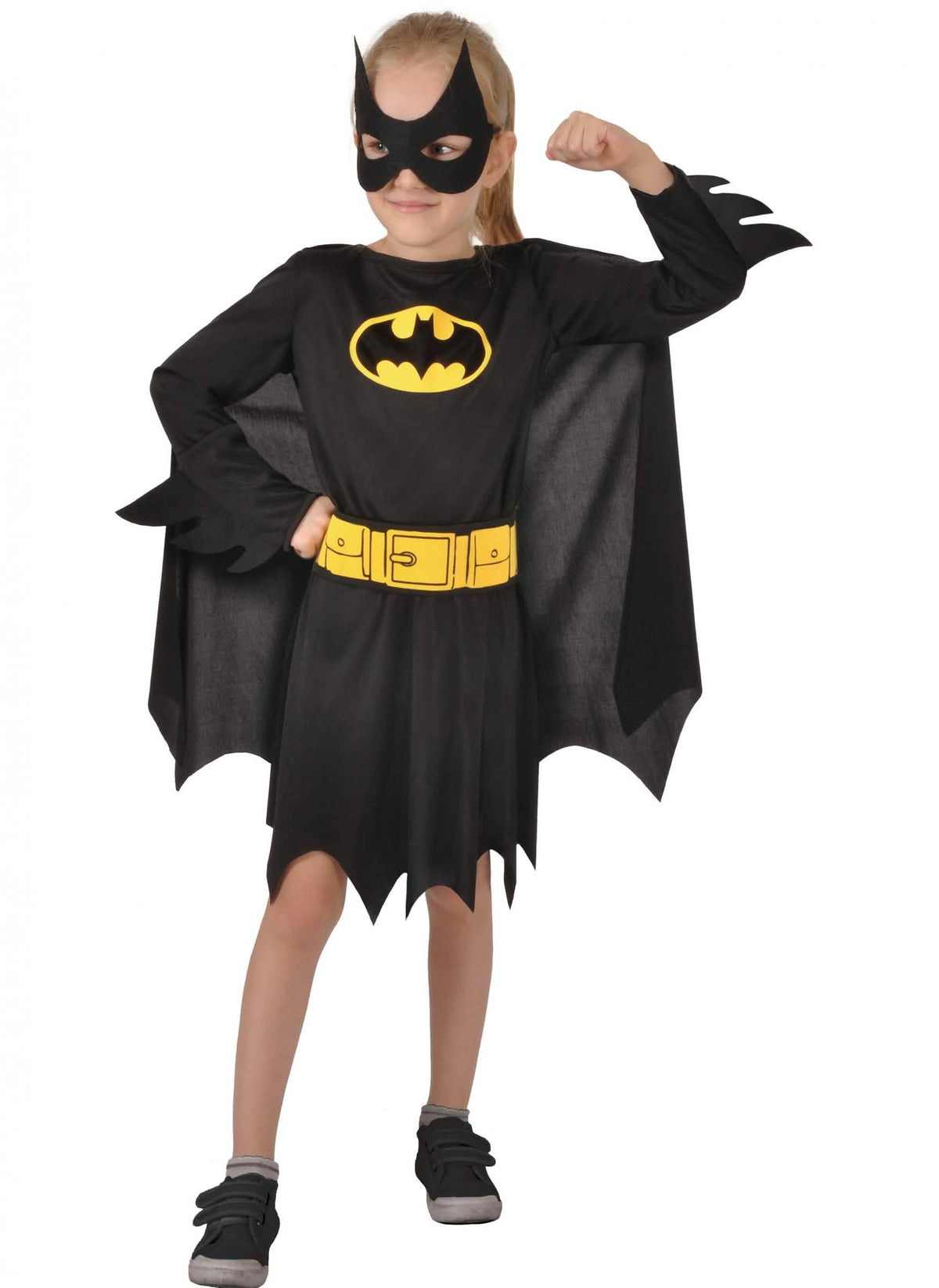 Pohľad zozadu na plášť kostýmu Batgirl