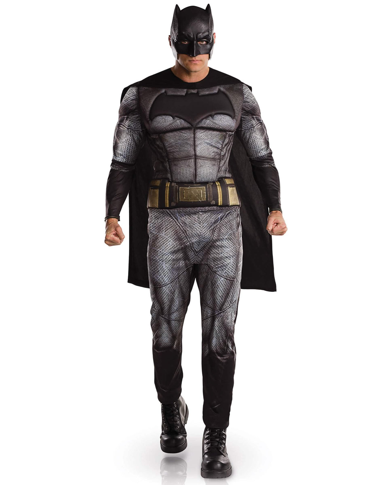Kostým Batman Justice League pre dospelého sivá a čierna s plášťom