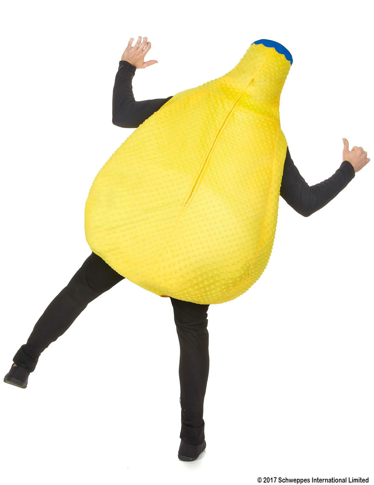 Pohľad zozadu na dospelý kostým fľaše Orangina™