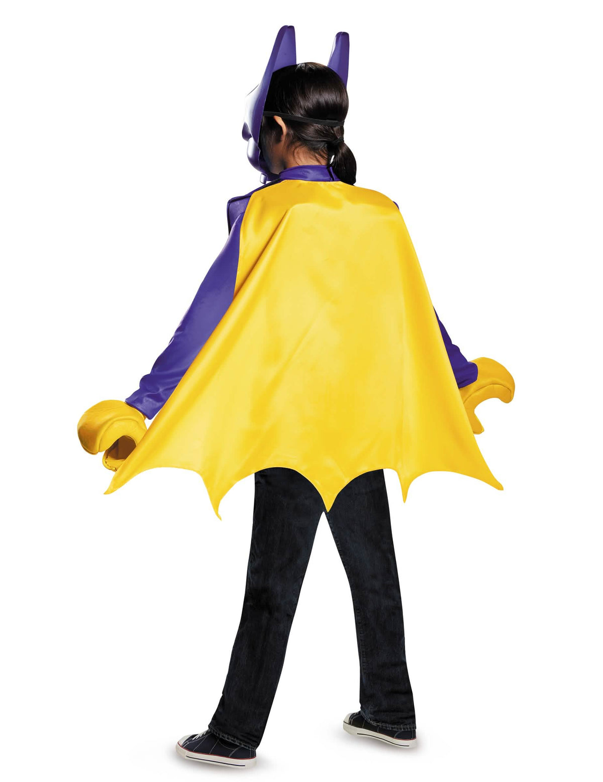 Pohľad zozadu na klasický kostým Batgirl LEGO movie pre dieťa