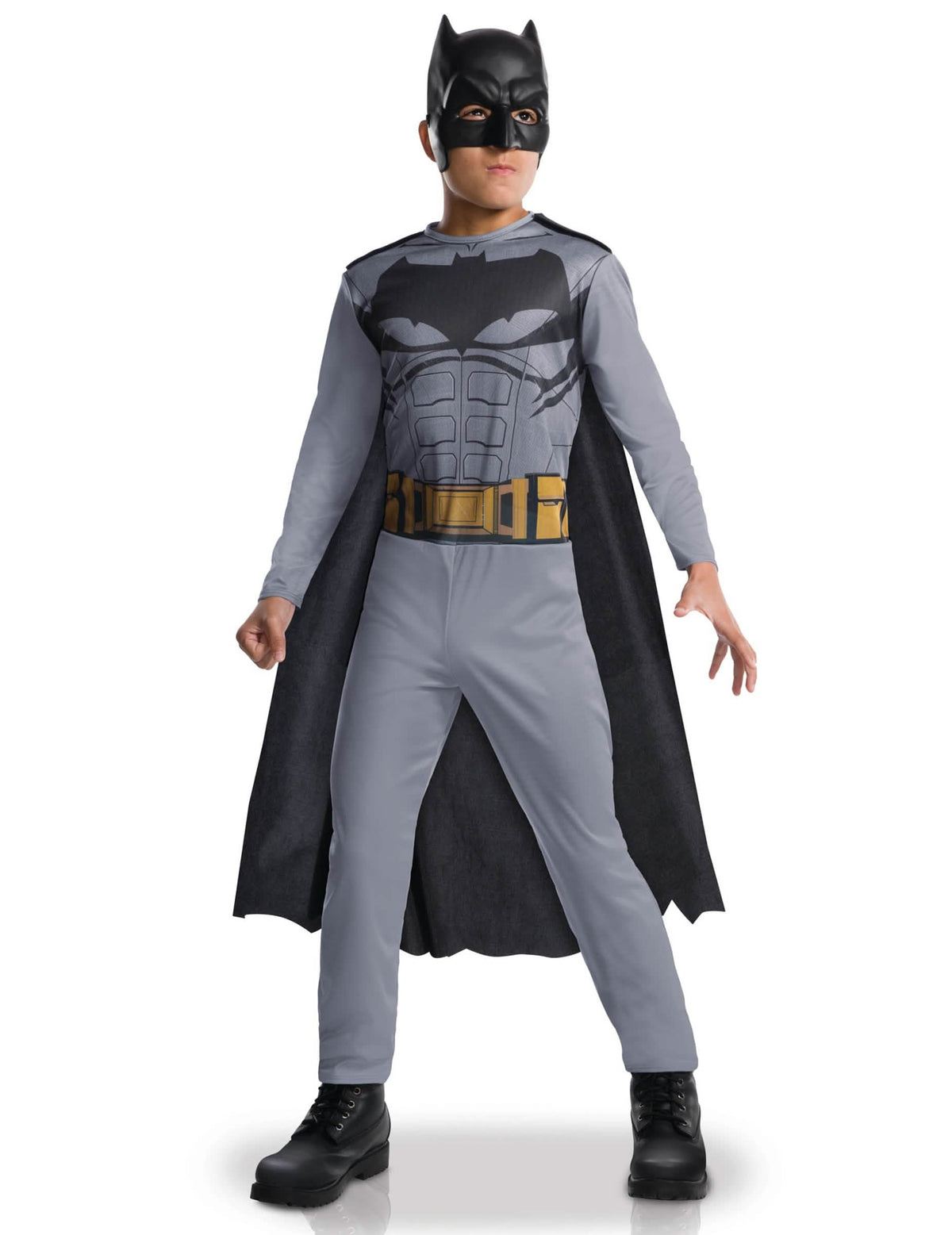 Kostým Batman Justice League pre chlapec sivá a čierna s plášťom a maskou
