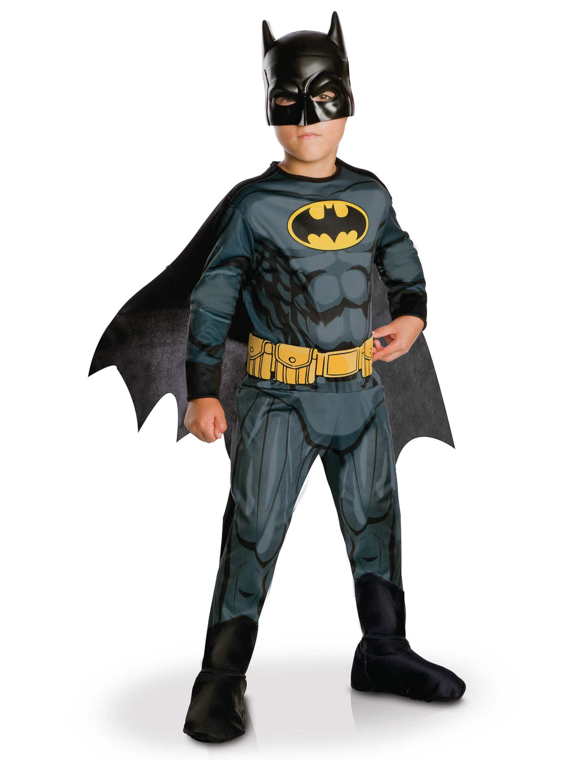 Klasický kostým Batman Justice League™ pre chlapec sivá a čierna s plášťom a maskou