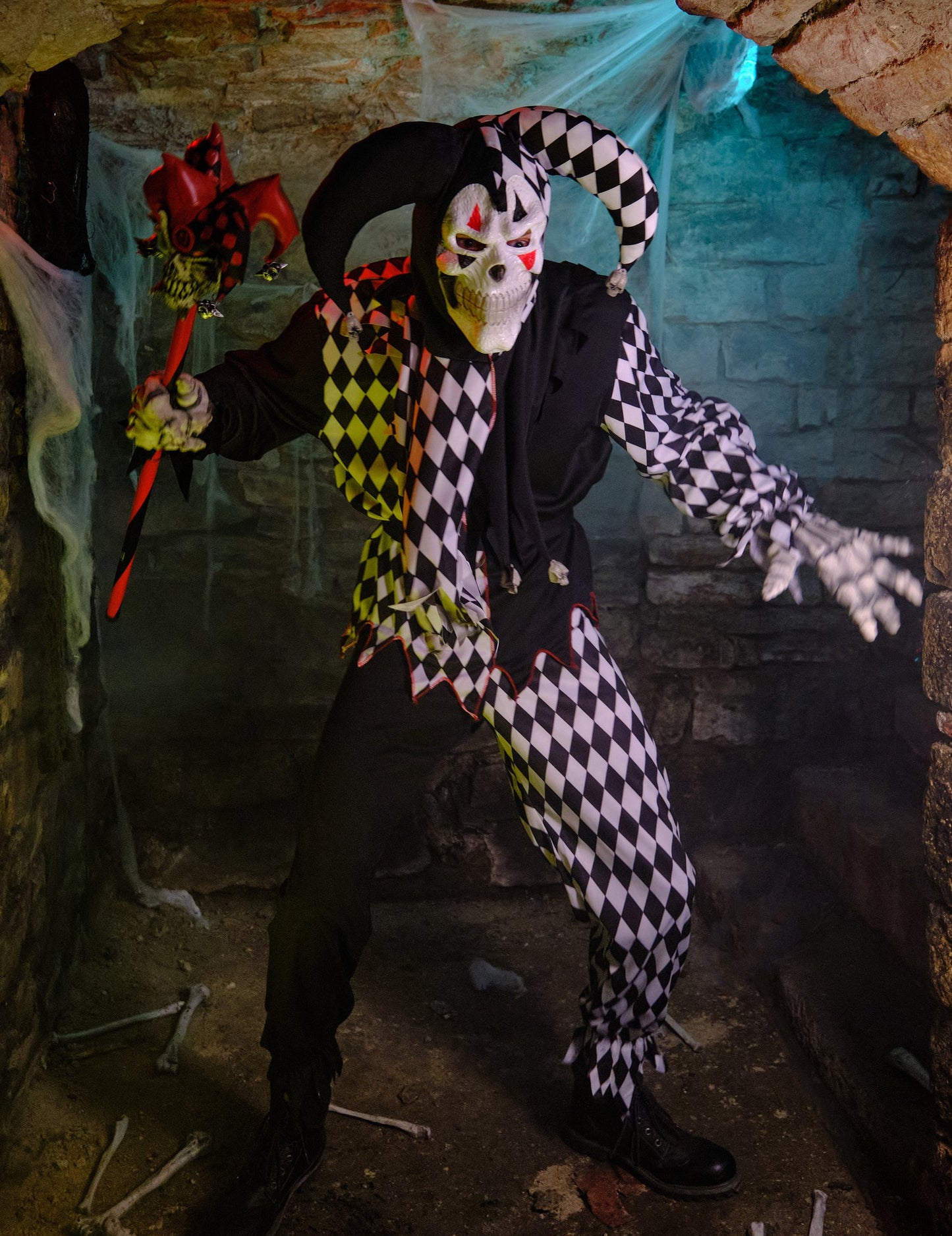 Halloween Black Man Clown Mas bude